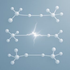 Scientific molecular communication network with dynamic energy flow representing research collaboration