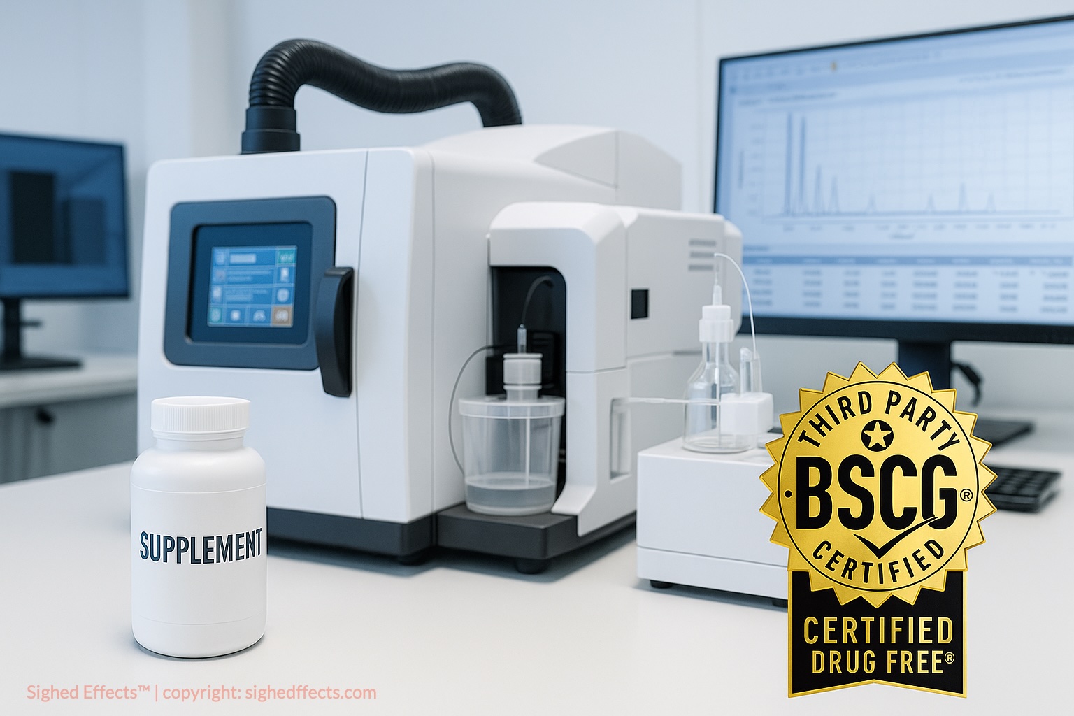 BSCG-certified supplement undergoing safety analysis