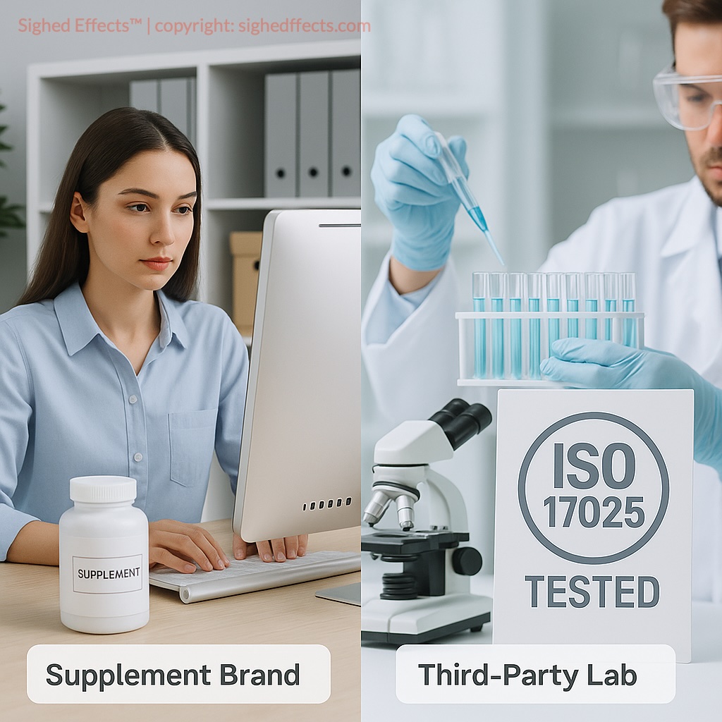 Comparison of in-house versus independent supplement testing