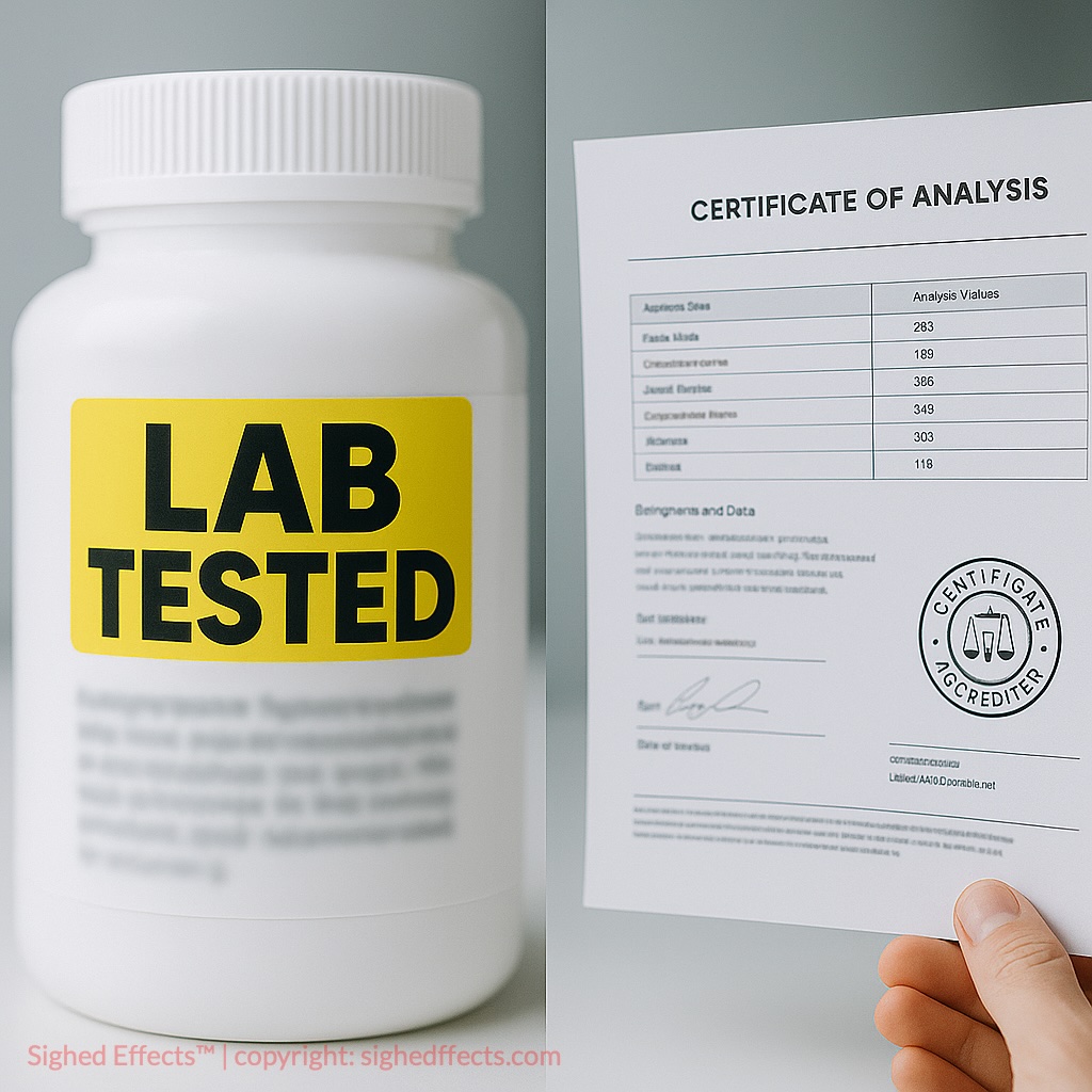Misleading vs authentic supplement lab testing claims