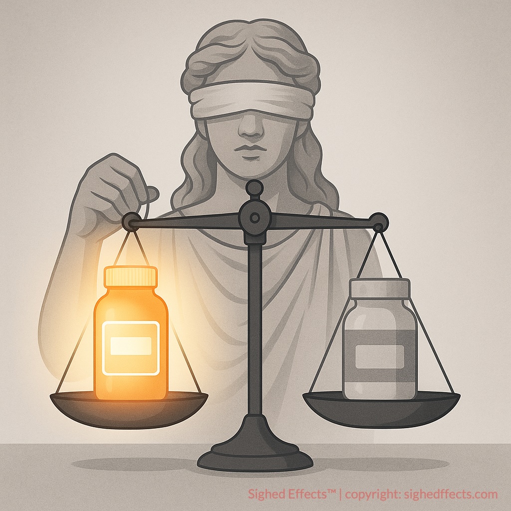 Visual metaphor for bias in in-house supplement testing