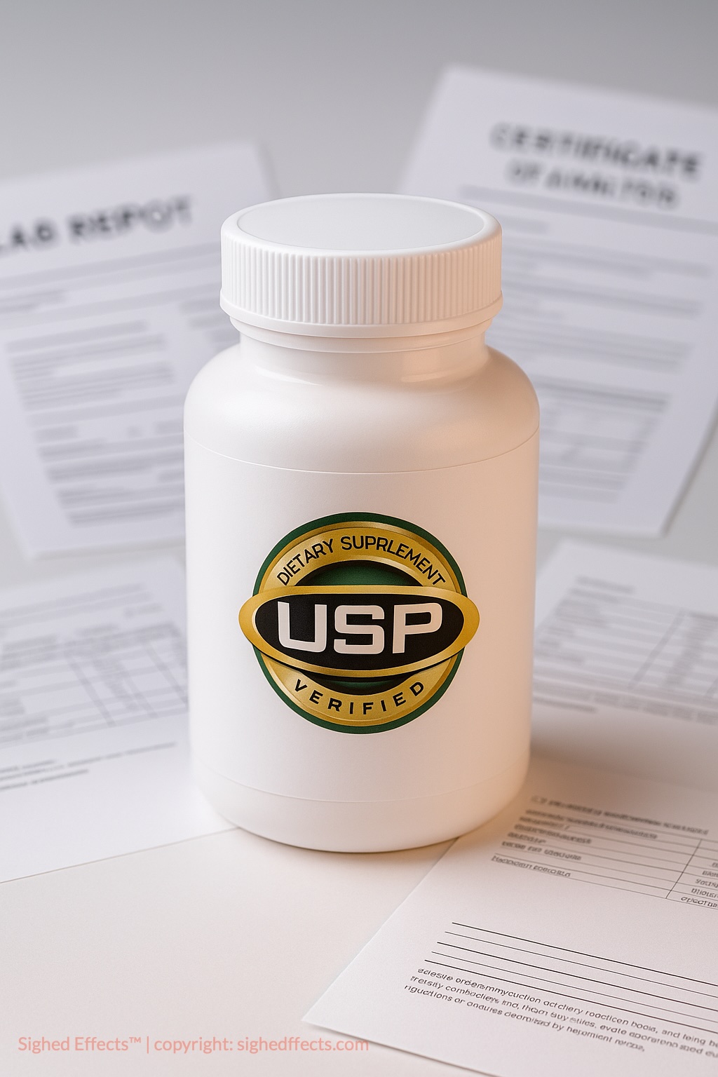 Supplement with USP Verified label and supporting documents