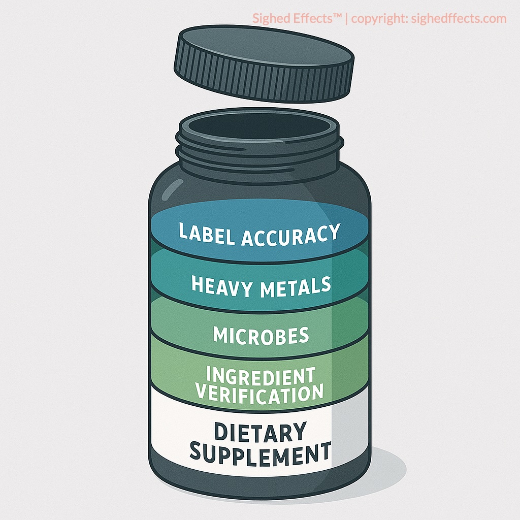 Elements tested by labs in dietary supplements