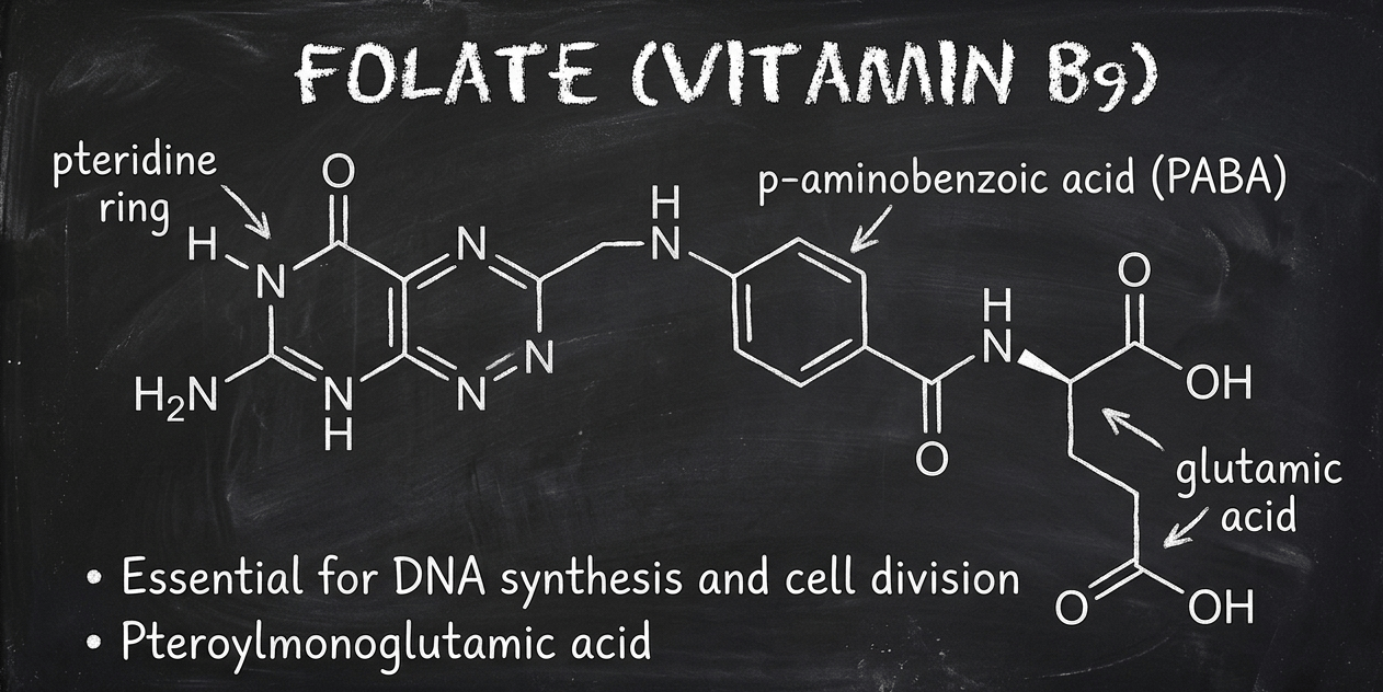 Folate (vitamin B9): the folate cycle, folic acid vs. methylfolate, and neural tube defect prevention featured image